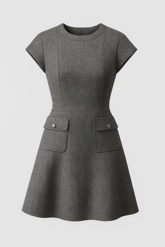 Melton cap sleeveless dress