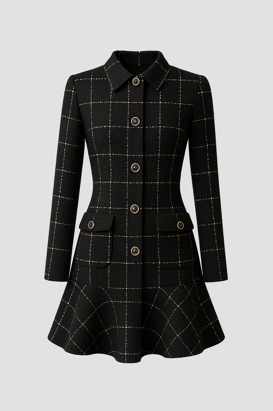 Mélange tweed tennis dress