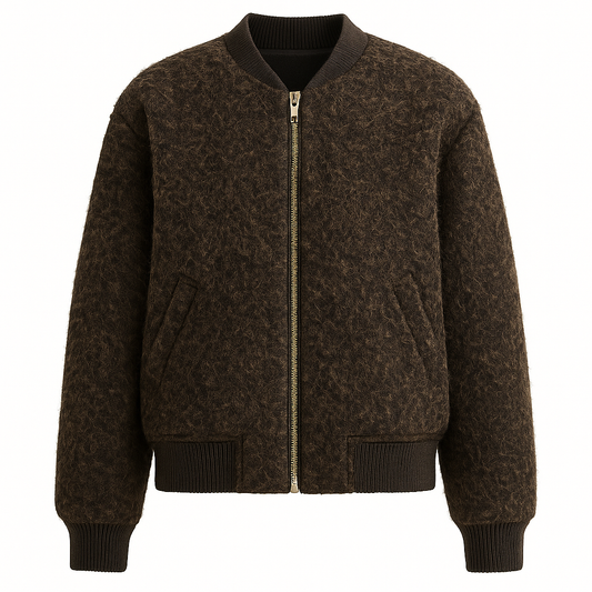 Melton Fleece Knit-Back Top